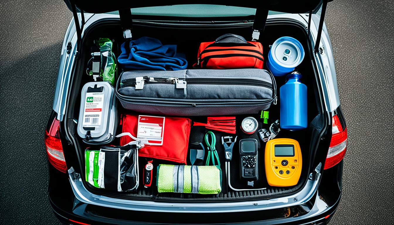 storing car emergency kit