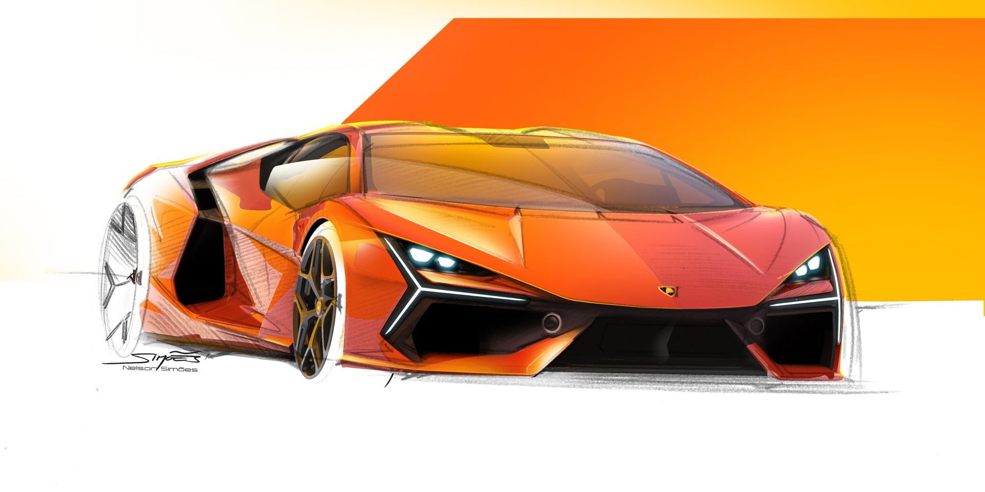 How to draw a Lamborghini