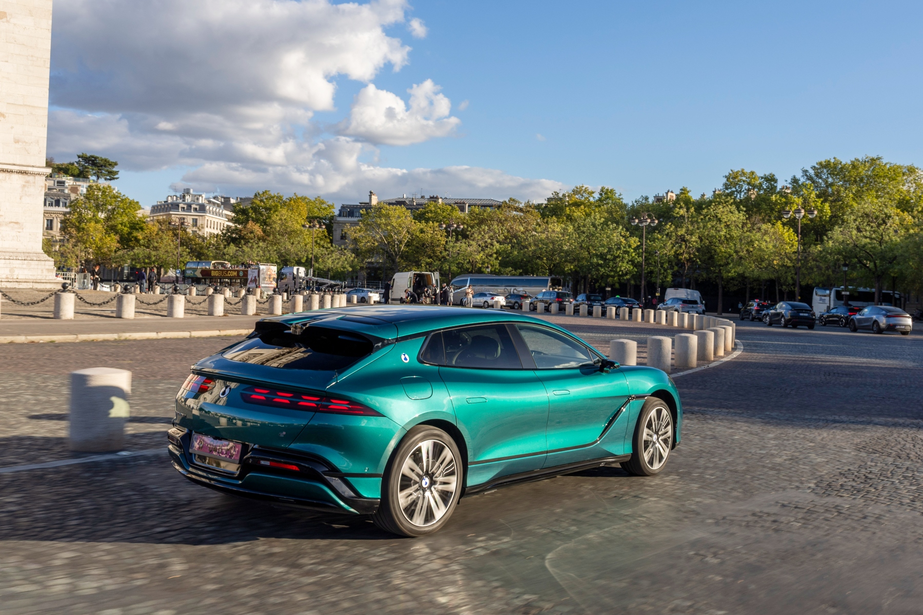 I travelled down the Champs-Élysées and around the Arc de Triomphe in a self-driving car
