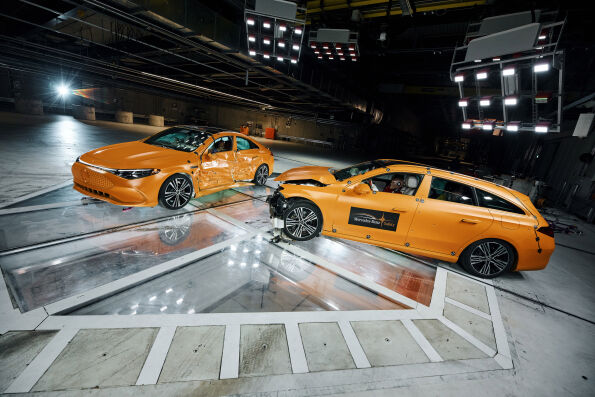 Mercedes-Benz puts new CLA through world-first side-impact crash test at 35mph
