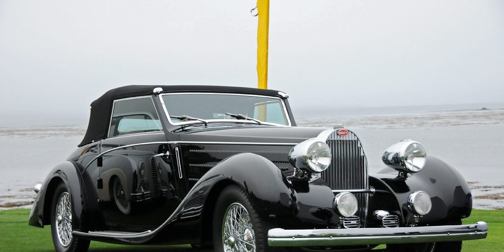 1939BugattiType57CabrioletbySaoutchikFrontRightThreeQuarterview