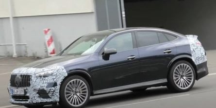 See 2024 Mercedes-AMG GLC Coupe In Latest Spy Video Scantly Clad In Camouflage