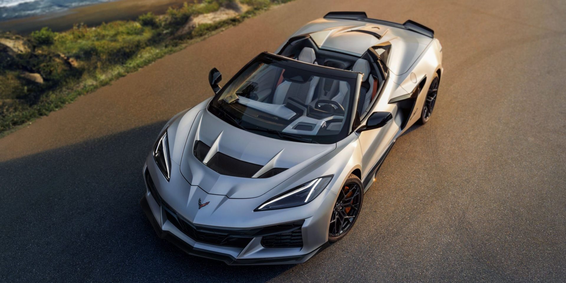 Front view of 2026 Chevrolet Corvette ZR1X Quail Silver Limited Front view of 2026 Chevrolet Corvette ZR1X Quail Silver Limited Edition. Preproduction model shown, actual production model may vary (image courtesy Chevrolet)