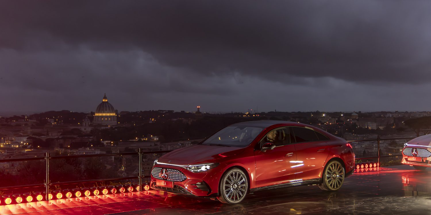 Mercedes-Benz launches the all-new CLA during a pulsating event at Villa Miani on March 13th, 2025 in Rome, Italy (image courtesy Mercedes)