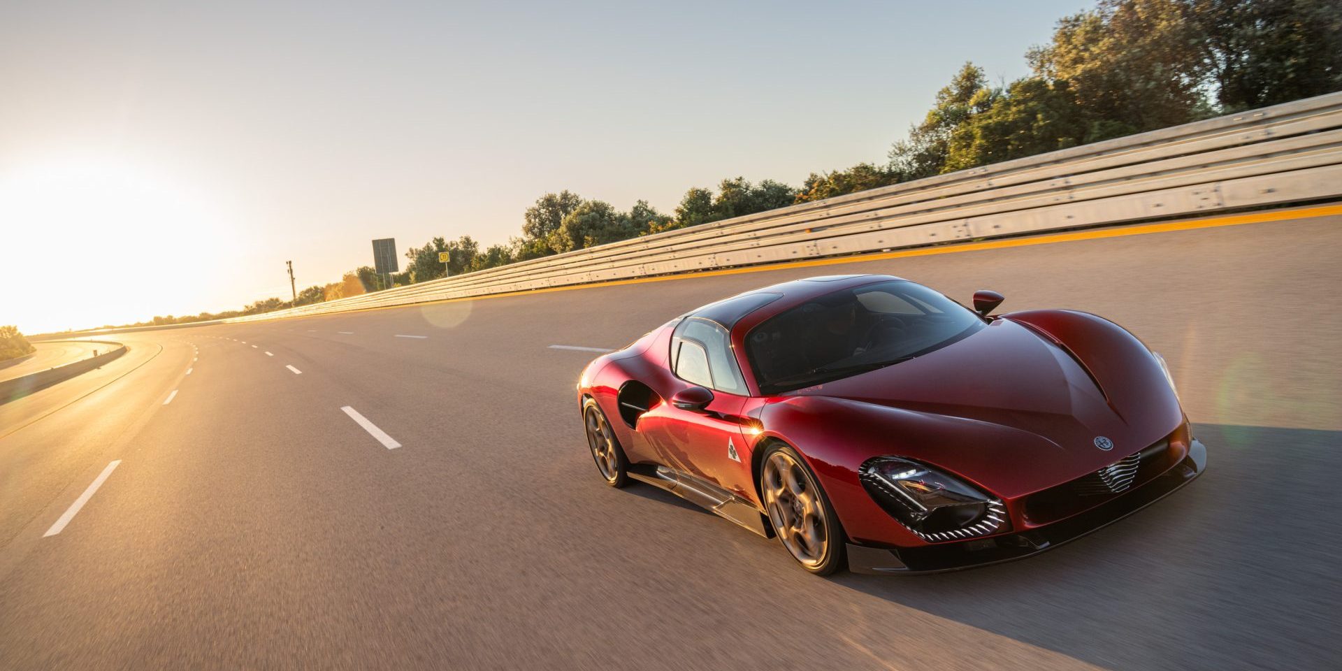 New 2025 Alfa Romeo 33 Stradale supercar achieves top speed of 207 mph during validation testing at the legendary Nardò Ring in Italy