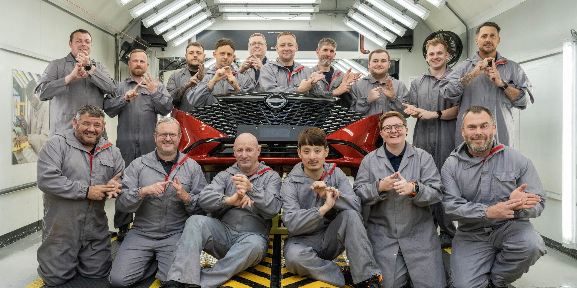 Full Nissan production zone learn to sign to support deaf teammates