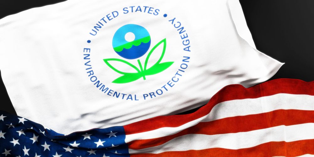 Depositphotos_507093174_S Flag of the United States Environmental Protection Agency along with a flag of the United States of America as a symbol of a connection between them, 3d illustration (image courtesy Deposit Photos)