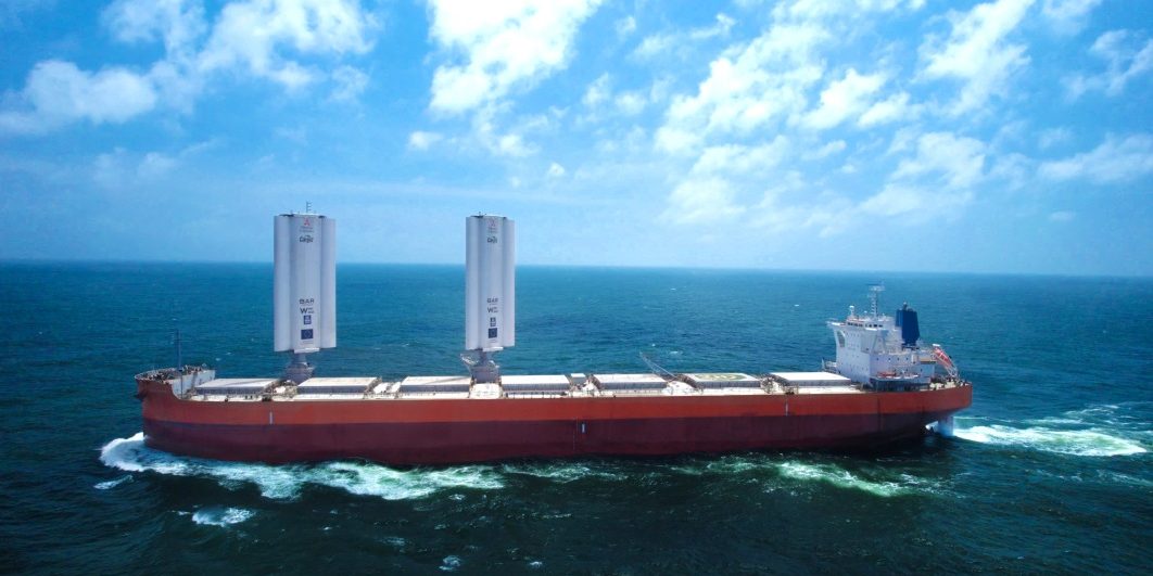 Shipping giants turn to wind to cut emissions and fuel use