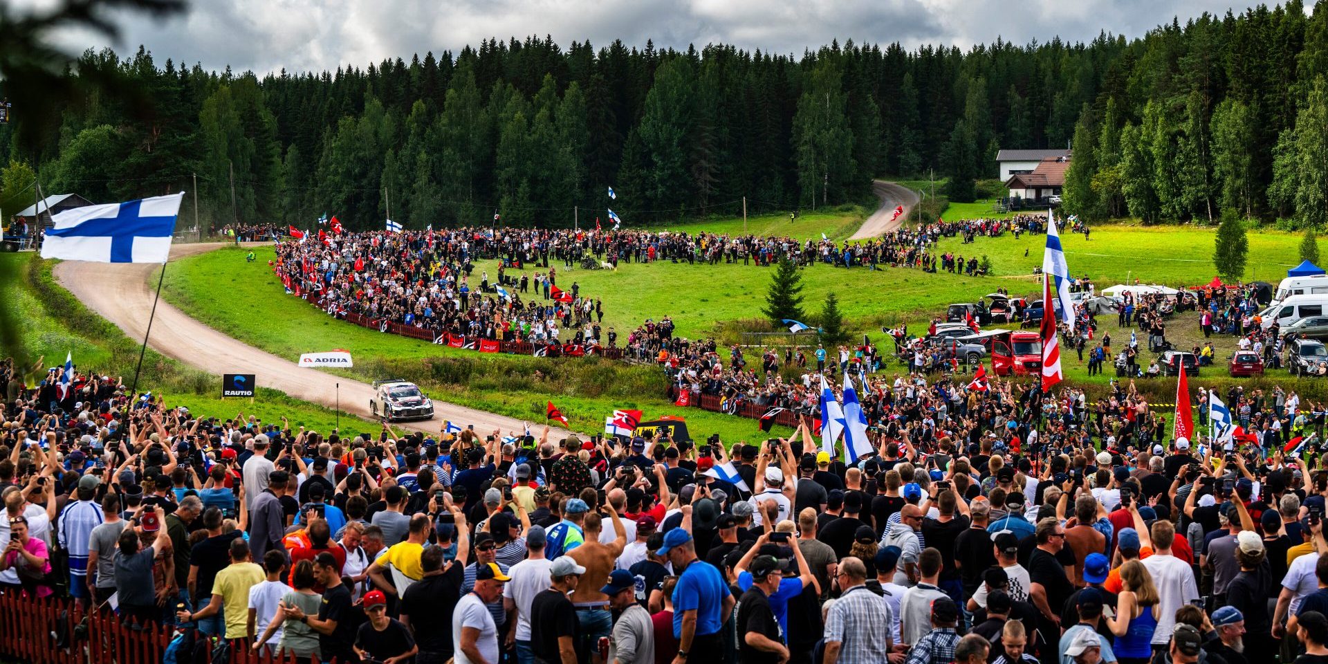 Kalle Rovanperä (FIN) Jonne Halttunen (FIN) Of team TOYOTA GAZOO RACING WRT  are seen performing during the  World Rally Championship Finland in Jyvasküla, Finland on  3,August. 2024 // Jaanus Ree / Red Bull Content Pool // SI202408030101 // Usage for editorial use only //