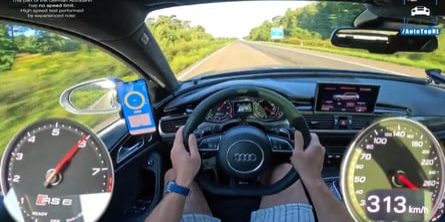 Watch Rare Audi RS6 Nogaro Edition By ABT Hit 194 MPH On The Autobahn