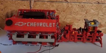 See Lego Chevy 454 V8 Engine And Transmission Run Using 8-Bit Computer