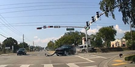 Watch Chevy Tahoe Crash Into Another Chevy Tahoe Running Red Light