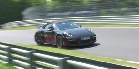 Porsche 911 Turbo Cabrio Facelift Spied Speeding Around The Nurburgring