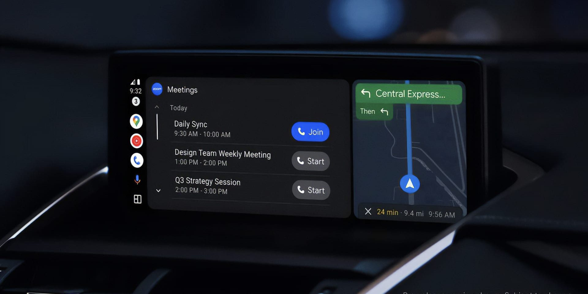 Late for a Zoom meeting while driving? There’s now an Android Auto app for that