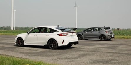 Toyota GR Corolla, Subaru WRX, And Honda Civic Type R Meet In Hot Hatch Drag Race