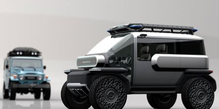 Toyota Designs Baby Lunar Rover Concept With FJ40 Land Cruiser Design Cues