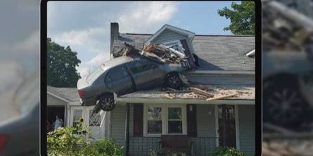 Toyota Corolla Crashes Into Second Floor Of House, Police Think It Was Intentional