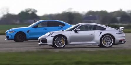 See 911 Turbo S With 650 HP Battle 750-HP BMW M3 Comp In Drag Races
