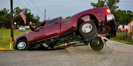See Tow Truck Save Ram 3500 Dually From Precarious Position In Ditch