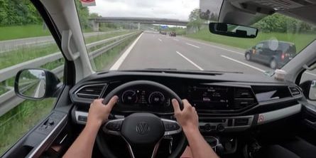 Watch 2022 Volkswagen T6.1 Multivan Burn Diesel In Autobahn Top Speed Run